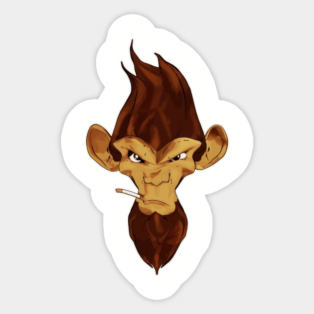 Bad Monkey Sticker by Rabassa